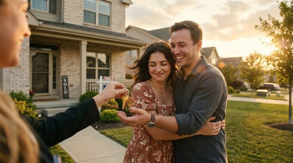Couple buying a home