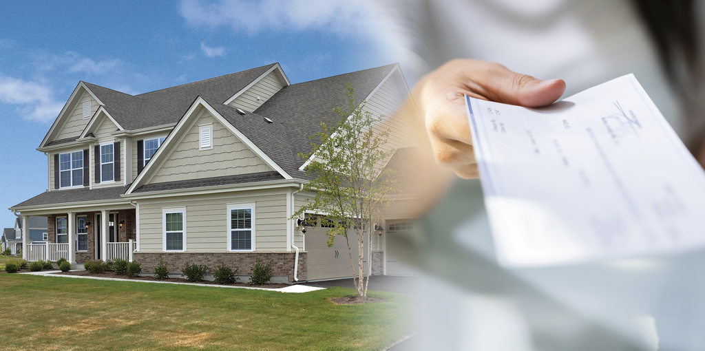 taxpayer image house with check