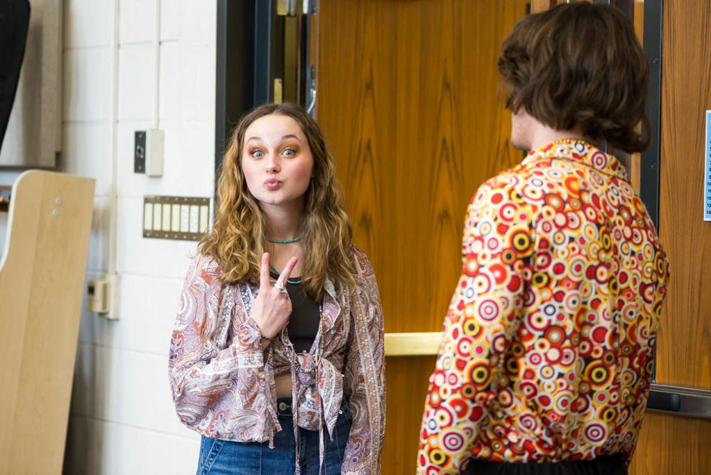 Emma Berkes and Jack Kendron Hanging Out Backstage
