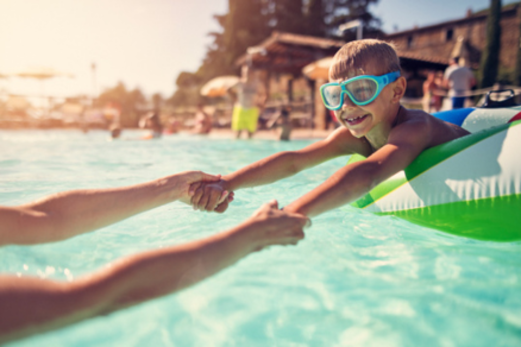 boy in pool